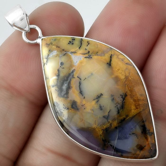 Natural Amethyst Sage Agate - Nevada Pendant SDP100399 P-1001, 22x38 mm