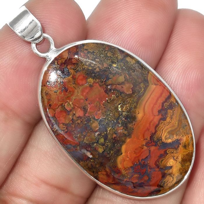 Natural Rare Cady Mountain Agate Pendant SDP100430 P-1001, 22x36 mm