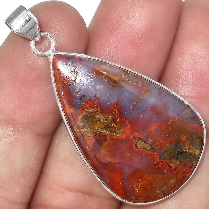 Natural Rare Cady Mountain Agate Pendant SDP100516 P-1001, 22x35 mm