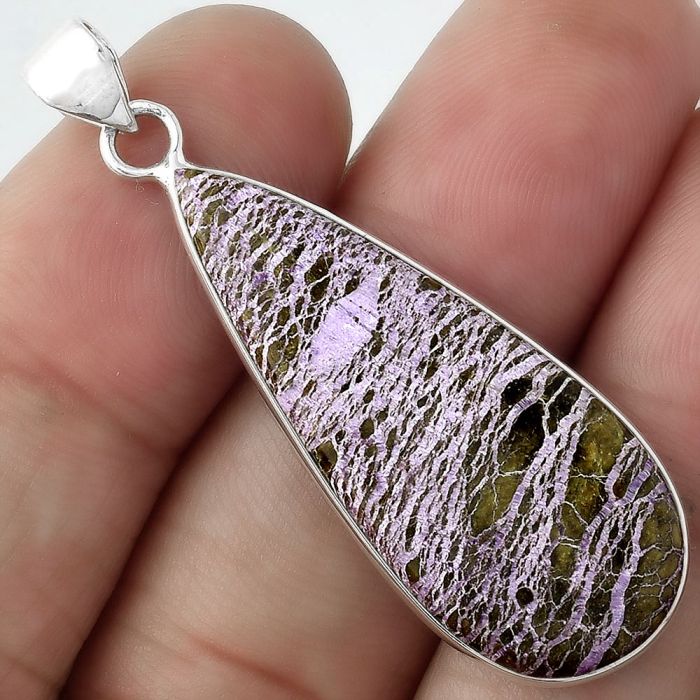 Natural Purpurite - South Africa Pendant SDP100569 P-1001, 15x36 mm