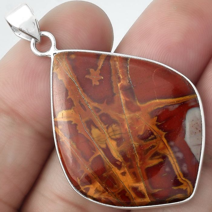 Natural Noreena Jasper Pendant SDP100572 P-1001, 27x34 mm