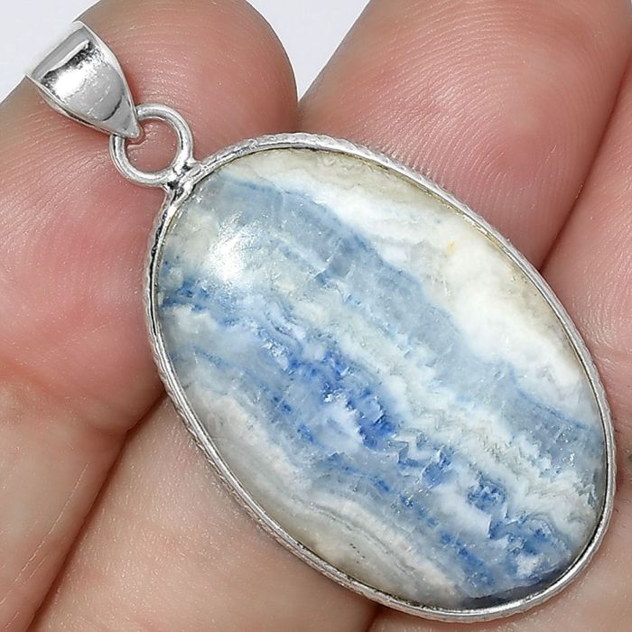 Natural Blue Scheelite - Turkey Pendant SDP101086 P-1053, 20x30 mm