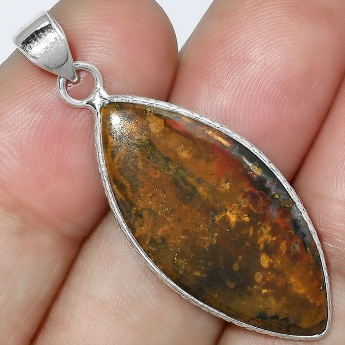 Natural Rare Cady Mountain Agate Pendant SDP101095 P-1053, 15x31 mm