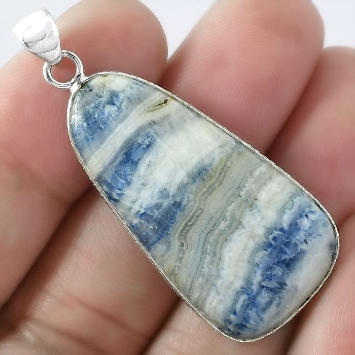 Natural Blue Scheelite - Turkey Pendant SDP101161 P-1053, 19x36 mm