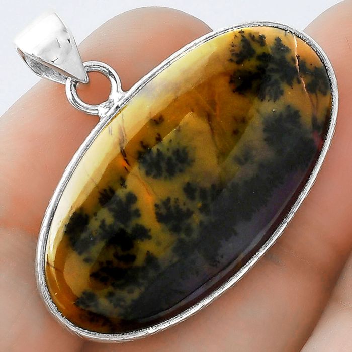 Natural Amethyst Sage Agate - Nevada Pendant SDP101271 P-1053, 16x32 mm