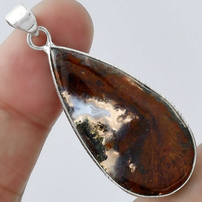 Natural Rare Cady Mountain Agate Pendant SDP101312 P-1053, 18x36 mm