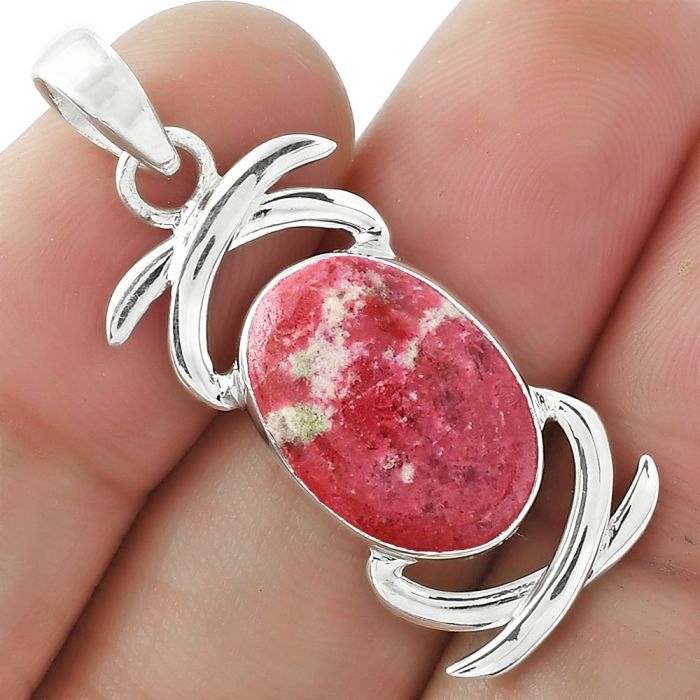 Natural Pink Thulite - Norway Pendant SDP101613 P-1428, 11x16 mm