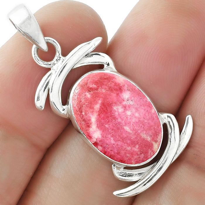 Natural Pink Thulite - Norway Pendant SDP101636 P-1428, 12x17 mm