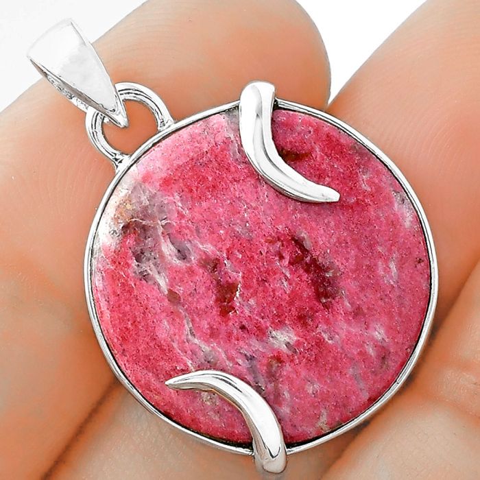 Natural Pink Thulite - Norway Pendant SDP101650 P-1560, 20x20 mm