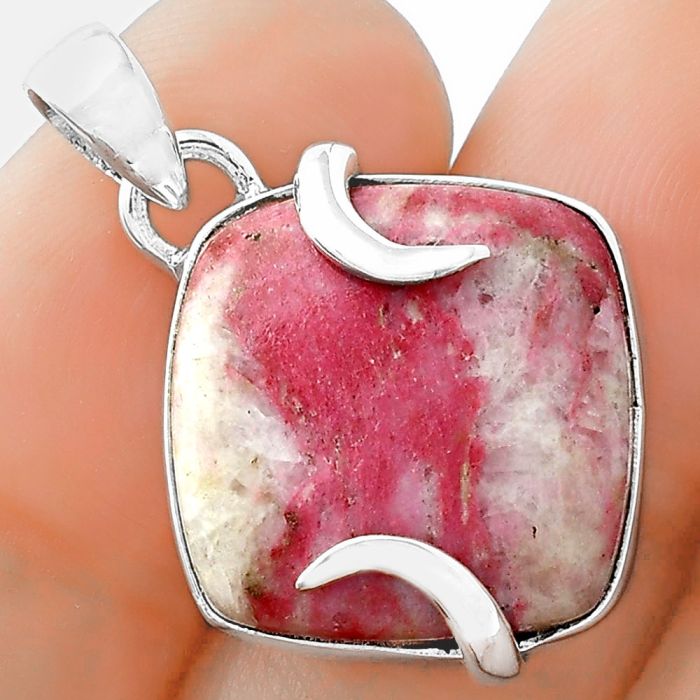 Natural Pink Thulite - Norway Pendant SDP101657 P-1560, 17x17 mm