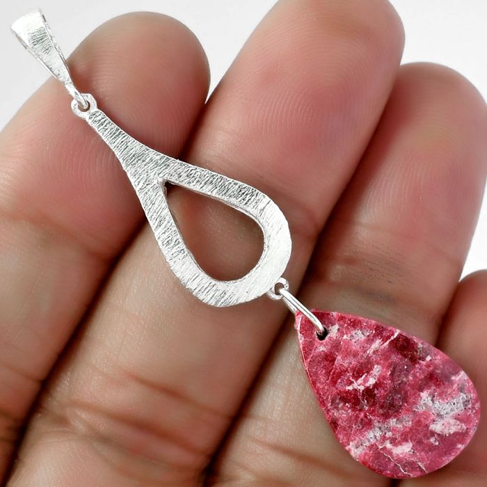 Natural Pink Thulite - Norway Pendant SDP101879 P-1595, 14x21 mm