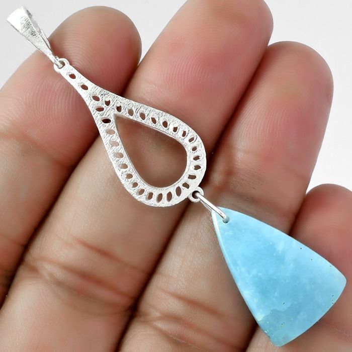 Natural Smithsonite Pendant SDP102033 P-1595, 15x23 mm