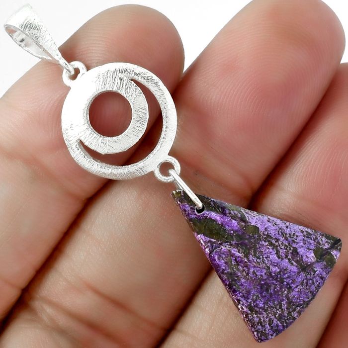 Natural Purpurite - South Africa Pendant SDP102081 P-1595, 16x22 mm