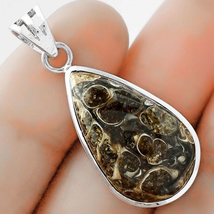 Natural Turtella Jasper - USA Pendant SDP102222 P-1002, 15x25 mm