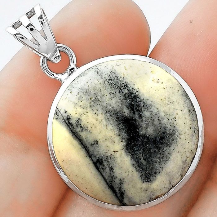 Natural Porcelain Jasper Pendant SDP102318 P-1002, 20x20 mm