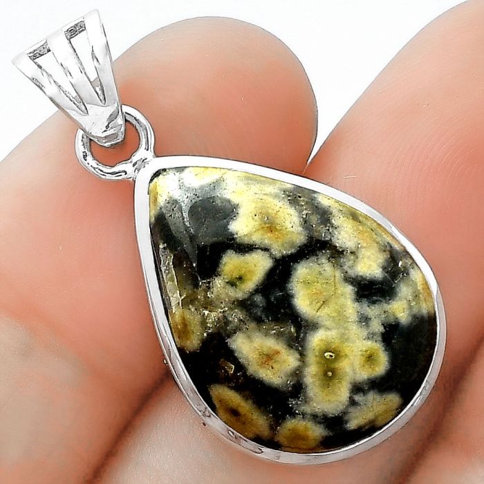 Natural Ocean Jasper - Madagascar Pendant SDP102369 P-1002, 15x21 mm