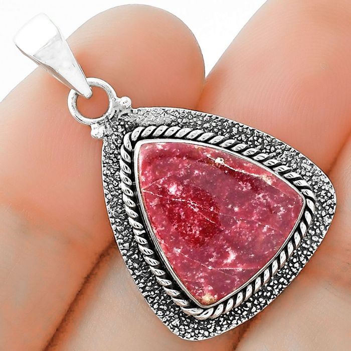 Natural Pink Thulite - Norway Pendant SDP102564 P-1181, 14x16 mm