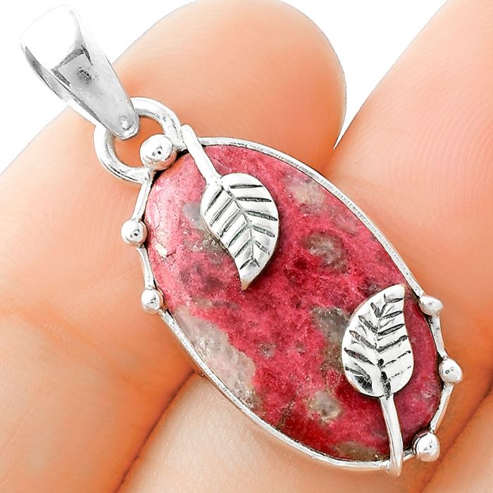 Natural Pink Thulite - Norway Pendant SDP102570 P-1226, 12x22 mm