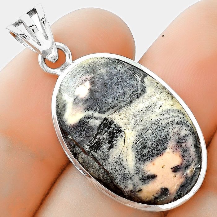 Natural Porcelain Jasper Pendant SDP102670 P-1002, 16x24 mm