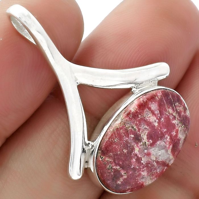 Natural Pink Thulite - Norway Pendant SDP102913 P-1513, 12x18 mm