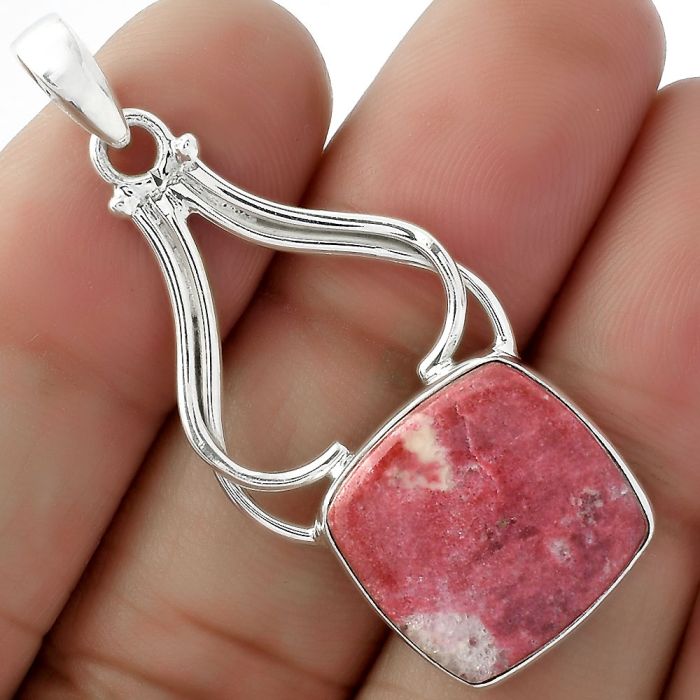 Natural Pink Thulite - Norway Pendant SDP103004 P-1253, 15x16 mm