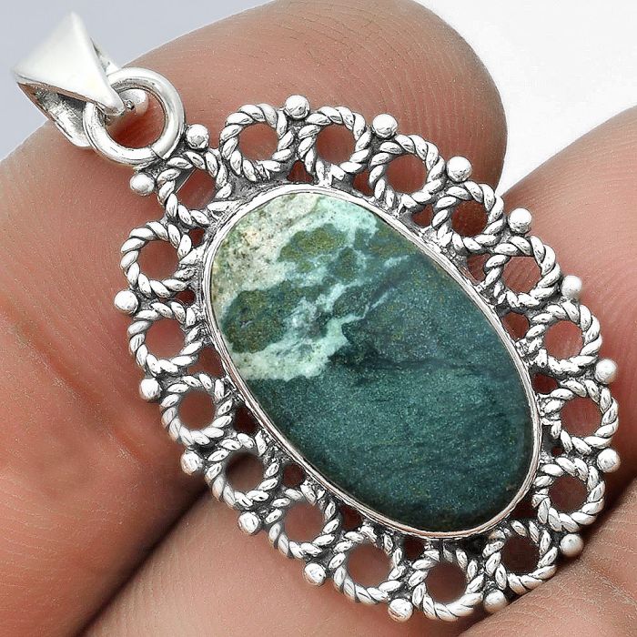 Natural Larsonite Jasper Pendant SDP103264 P-1009, 11x19 mm