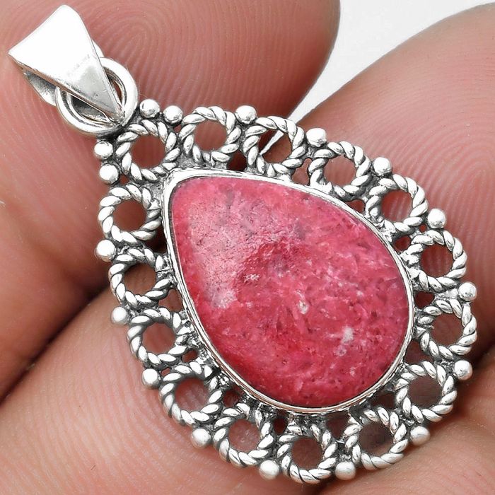 Natural Pink Thulite - Norway Pendant SDP103266 P-1009, 11x17 mm