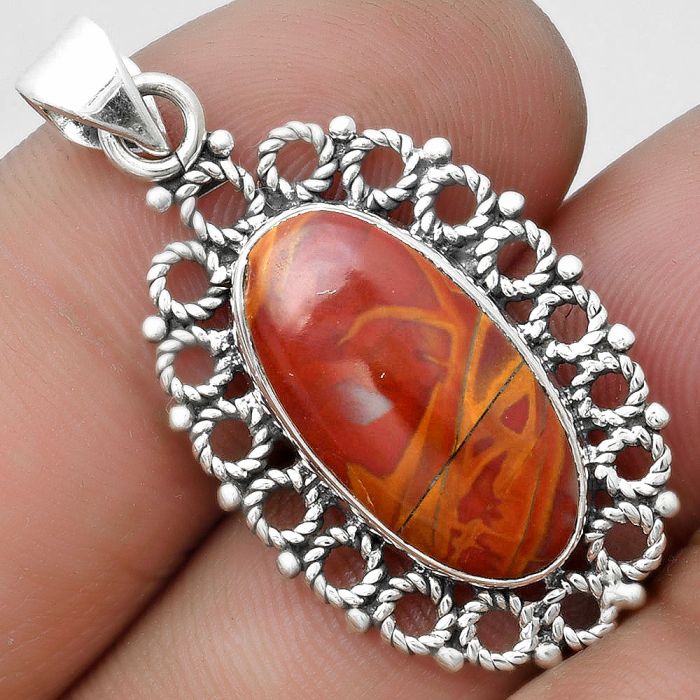 Natural Noreena Jasper Pendant SDP103275 P-1009, 10x19 mm