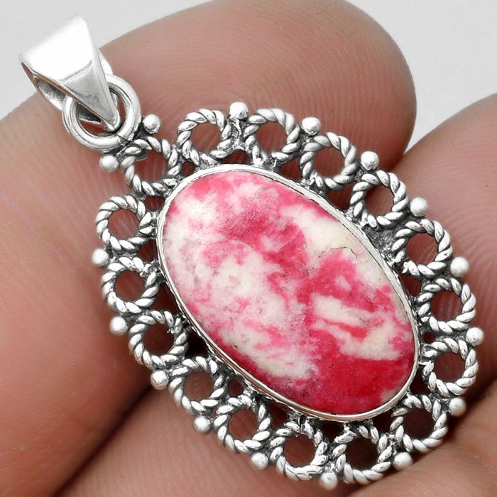 Natural Pink Thulite - Norway Pendant SDP103277 P-1009, 11x18 mm