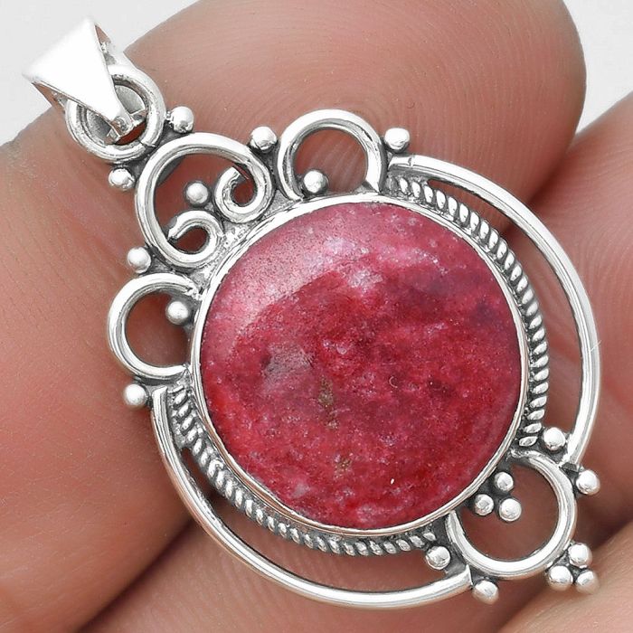 Natural Pink Thulite - Norway Pendant SDP103302 P-1569, 15x15 mm