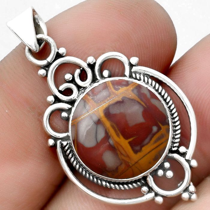 Natural Noreena Jasper Pendant SDP103318 P-1569, 14x14 mm