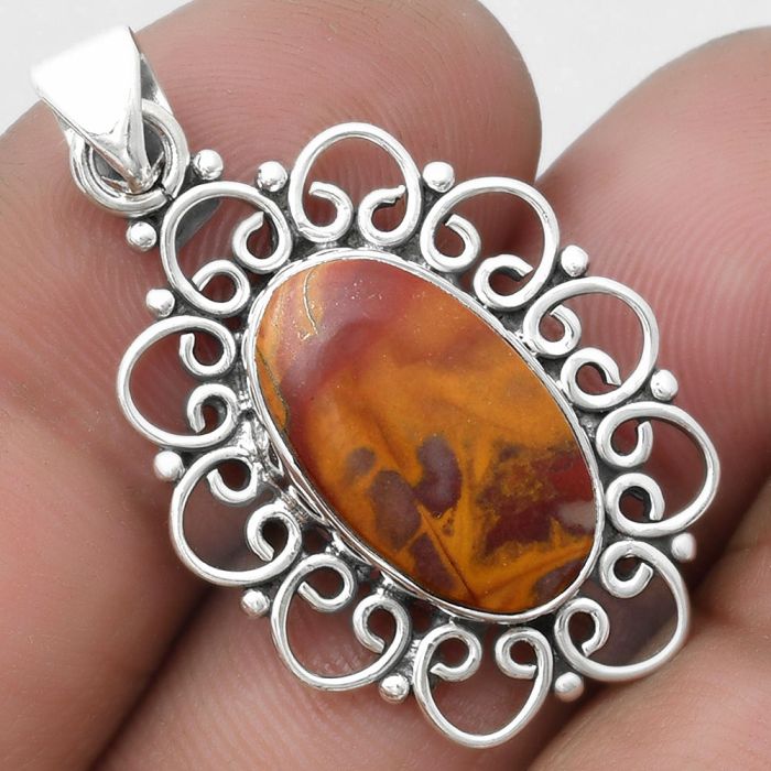 Natural Noreena Jasper Pendant SDP103331 P-1699, 10x16 mm