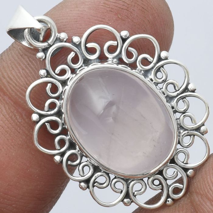 Natural Rose Quartz - Madagascar Pendant SDP103350 P-1699, 13x18 mm