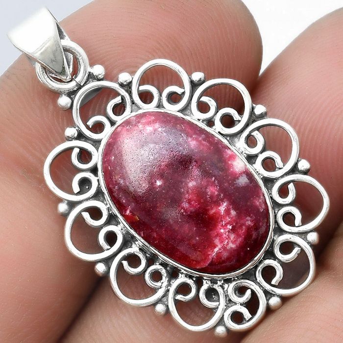 Natural Pink Thulite - Norway Pendant SDP103363 P-1699, 11x17 mm