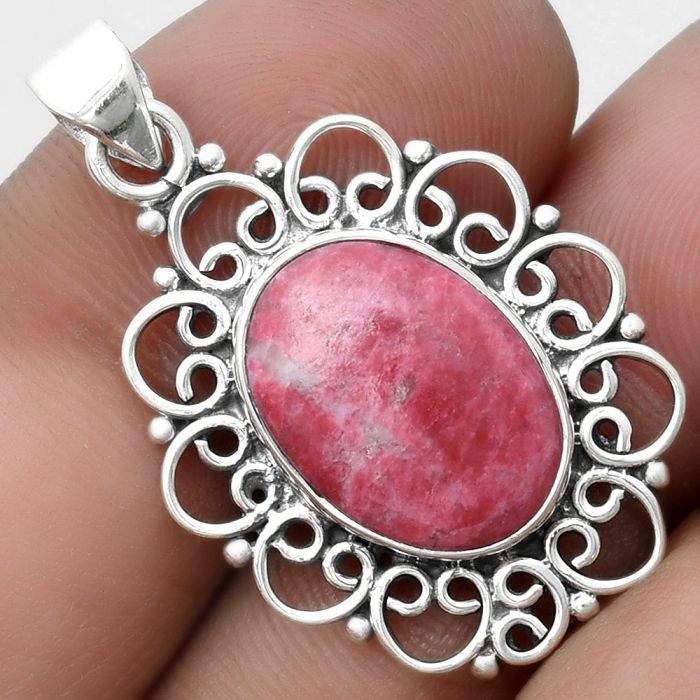 Natural Pink Thulite - Norway Pendant SDP103365 P-1699, 11x16 mm