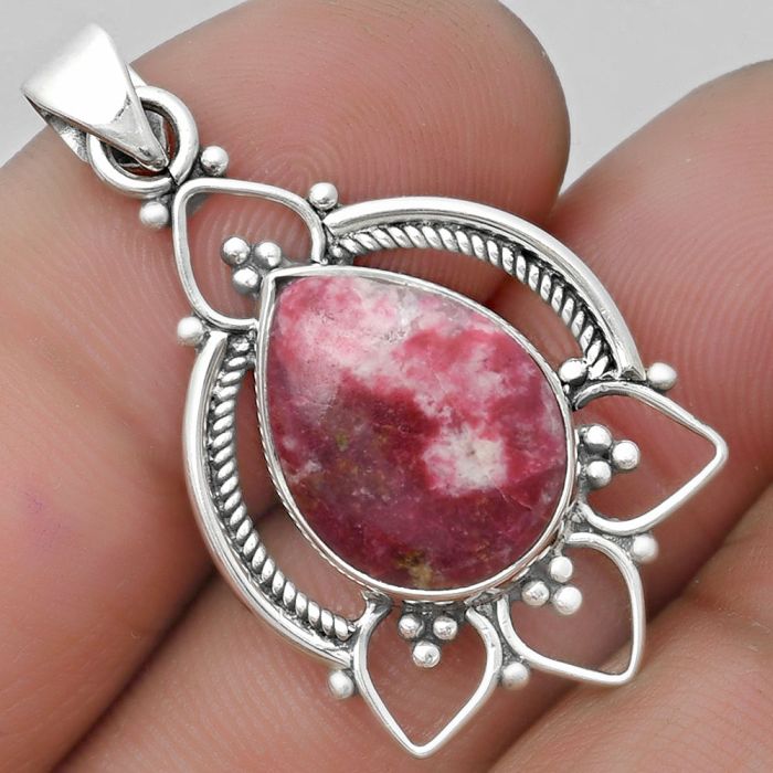 Natural Pink Thulite - Norway Pendant SDP103401 P-1444, 12x16 mm