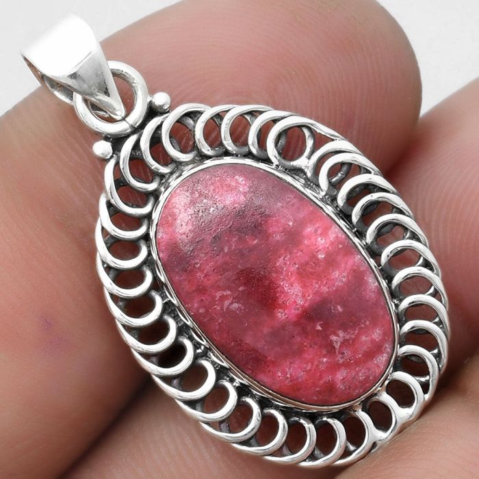 Natural Pink Thulite - Norway Pendant SDP103424 P-1476, 11x17 mm