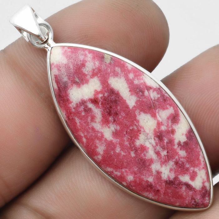 Natural Pink Thulite - Norway Pendant SDP103613 P-1001, 17x37 mm