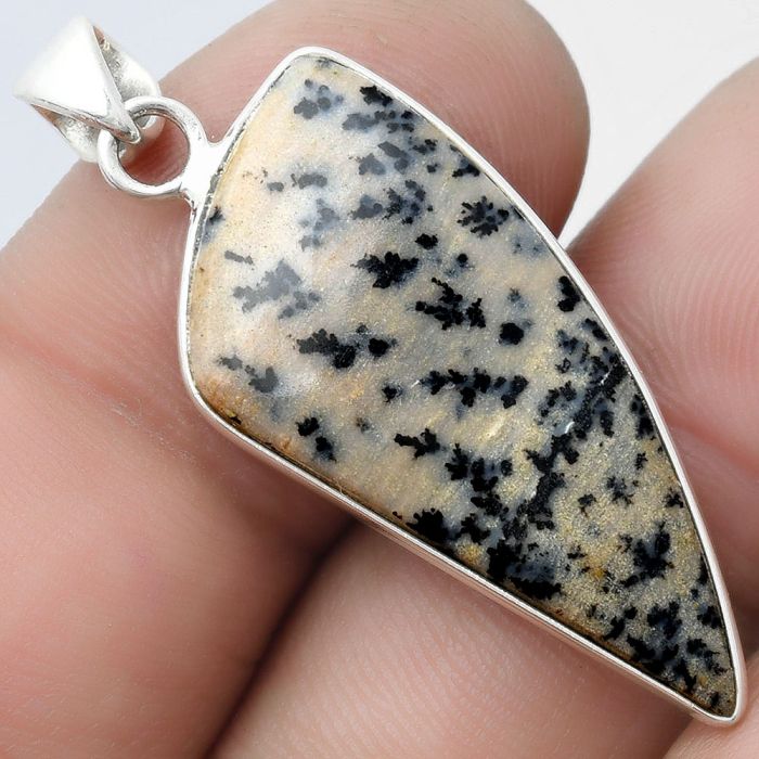 Natural Russian Honey Dendrite Opal Pendant SDP103699 P-1001, 15x33 mm