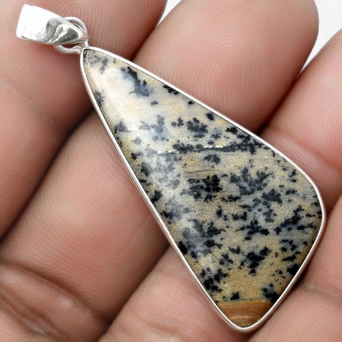 Natural Russian Honey Dendrite Opal Pendant SDP103767 P-1001, 18x38 mm