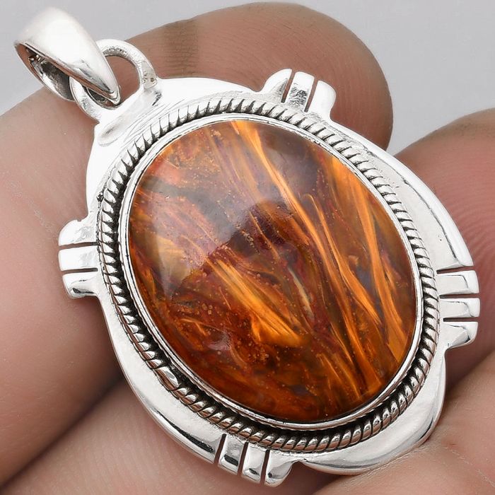 Natural Pietersite - Namibia Pendant SDP104557 P-1463, 17x21 mm