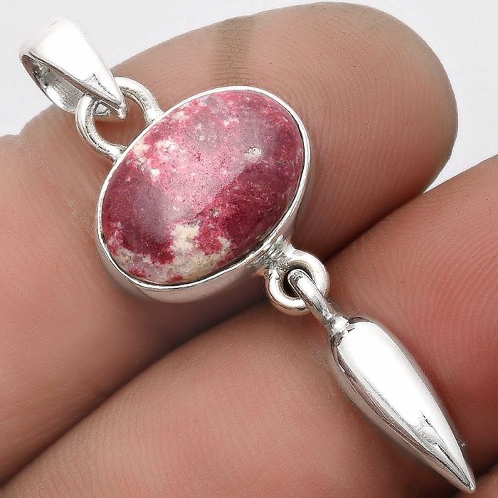 Natural Pink Thulite - Norway Pendant SDP104603 P-1295, 10x14 mm