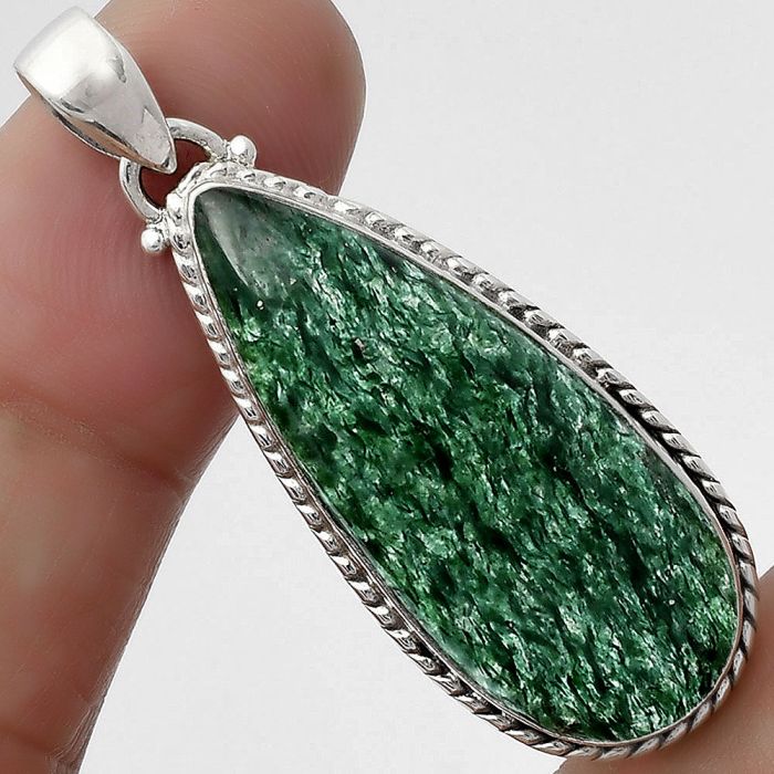 Natural Green Aventurine Pendant SDP104647 P-1056, 14x33 mm