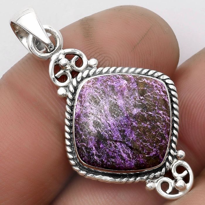 Natural Purpurite - South Africa Pendant SDP104718 P-1696, 14x14 mm