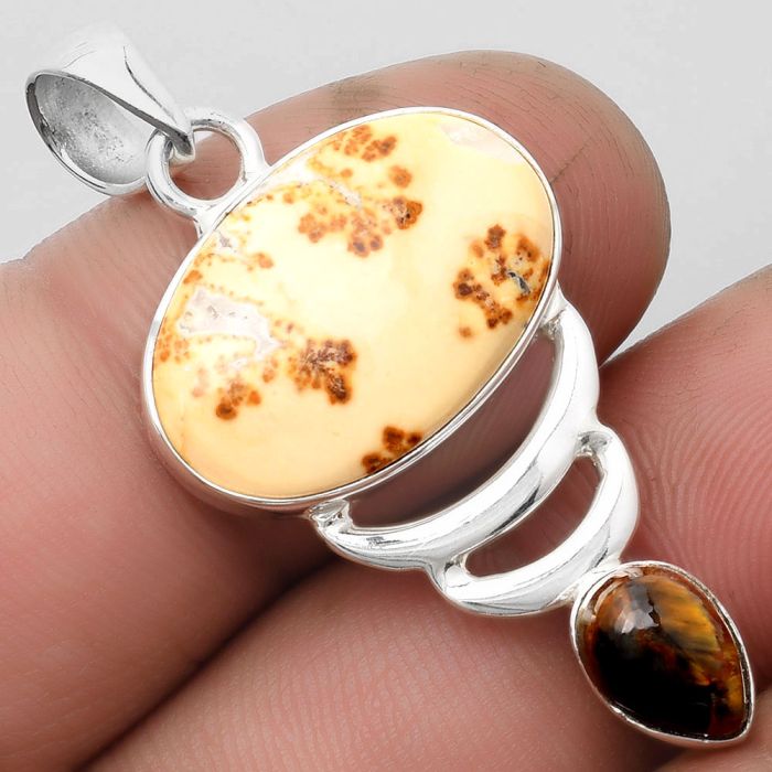 Natural Maligano Jasper & Pietersite Pendant SDP104800 P-1693, 13x19 mm