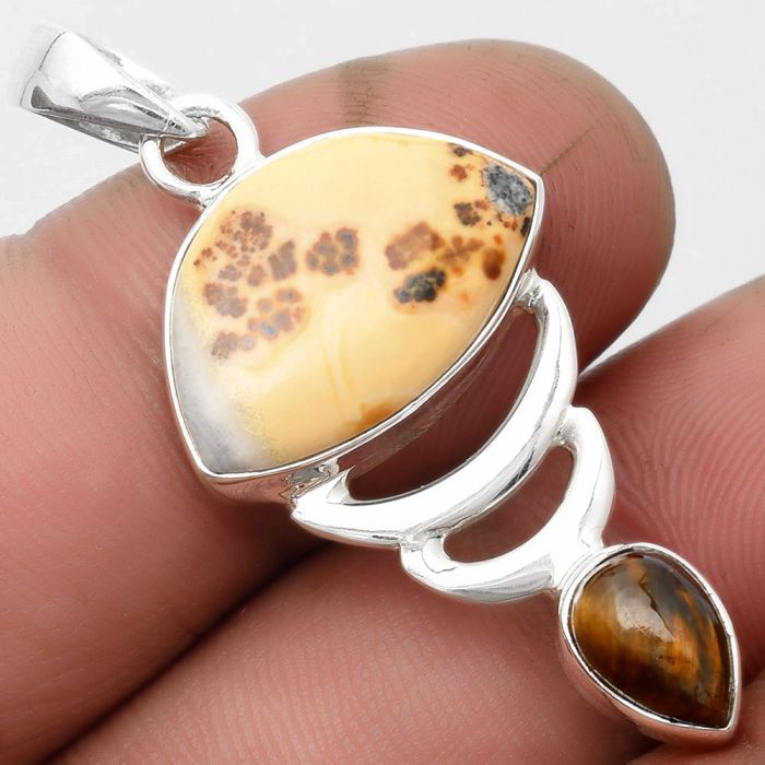 Natural Maligano Jasper & Pietersite Pendant SDP104803 P-1693, 12x19 mm