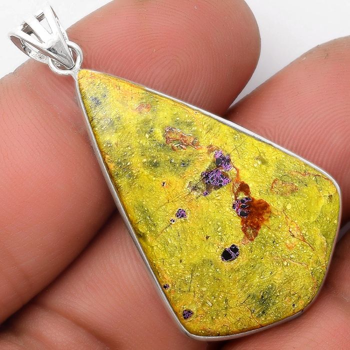 Natural Stichtite Pendant SDP105721 P-1001, 23x35 mm