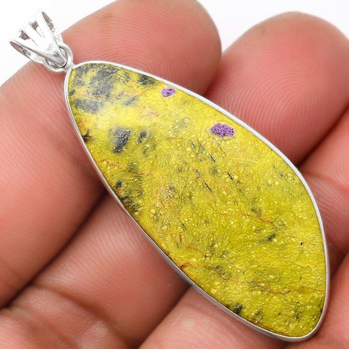 Natural Stichtite Pendant SDP105735 P-1001, 19x43 mm