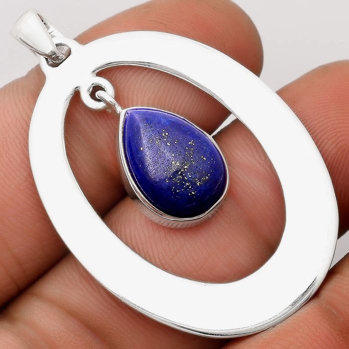 Natural Lapis - Afghanistan Pendant SDP106050 P-1718, 11x15 mm