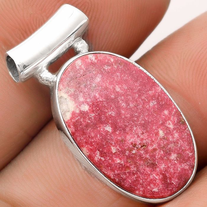 Natural Pink Thulite - Norway Pendant SDP106124 P-1259, 14x22 mm